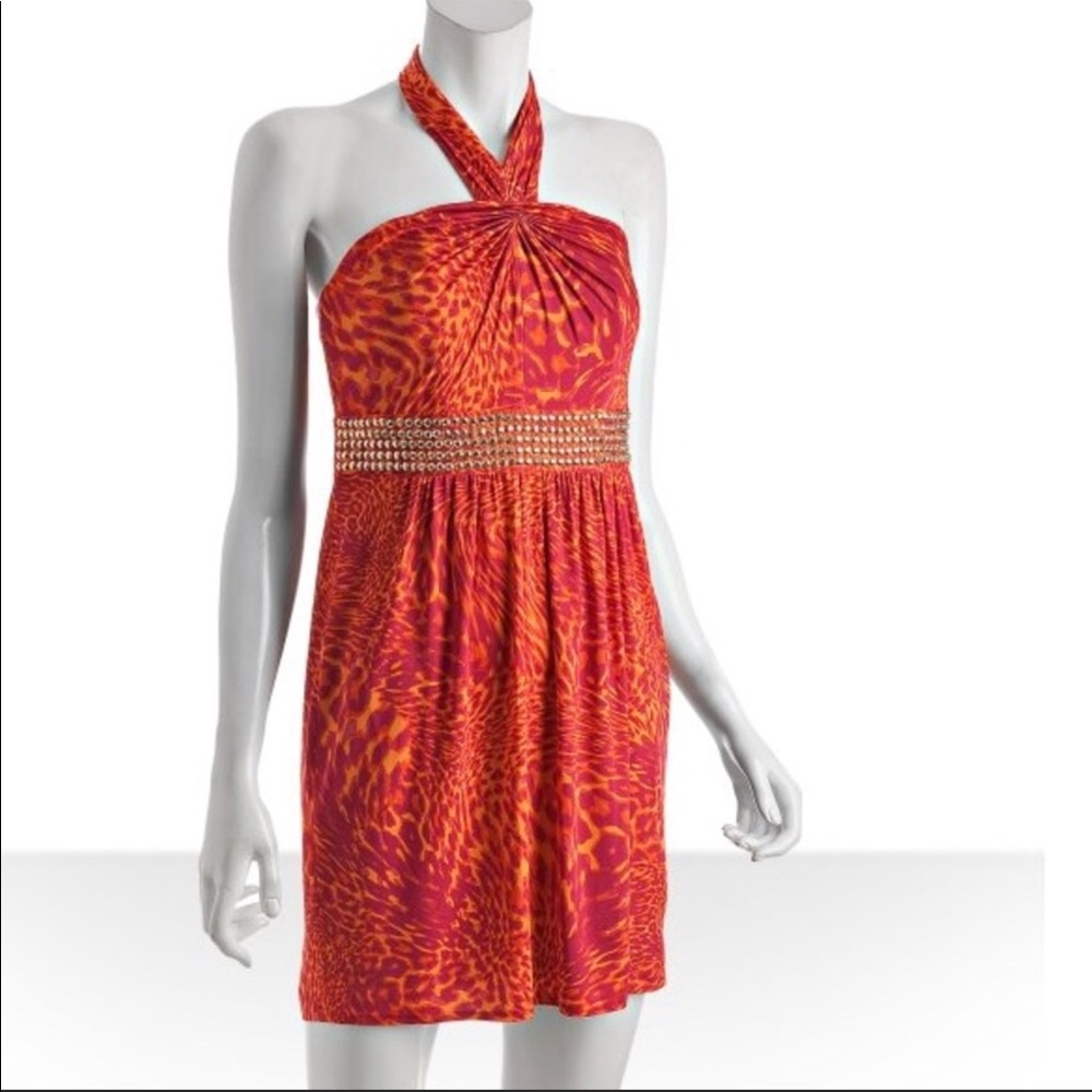 Laundry by shelli Segal Orange and pink dress